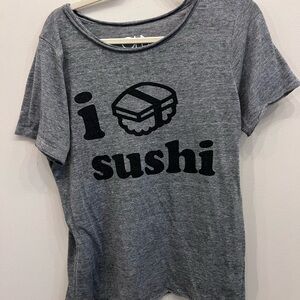 Chaser Gray 'I Sushi' Short Sleeve Tee